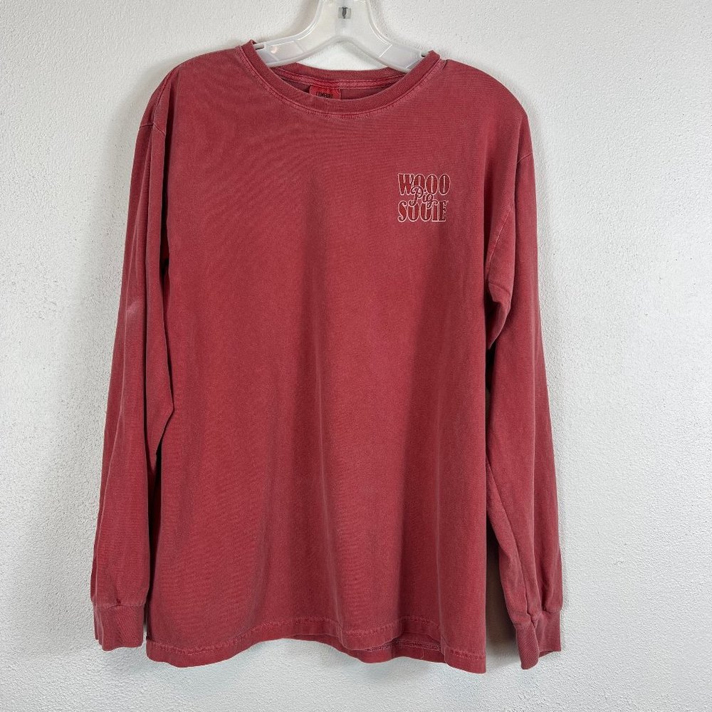 WOO PIG SOOIE ARKANSAS RAZORBACKS COMFORT COLORS T-SHIRT SIZE MEDIUM LONG SLEEVE